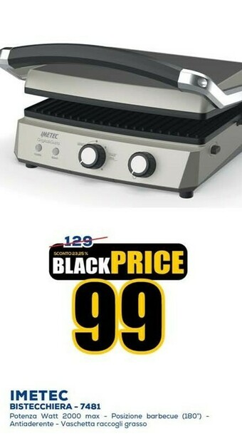 Euronics Imetec Bistecchiera 7481 offerta