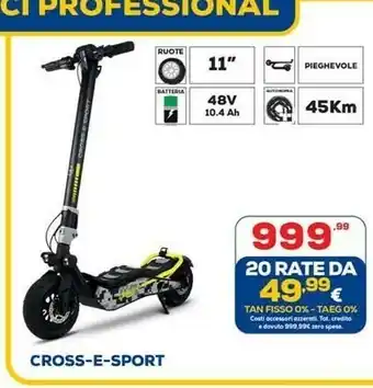 Euronics Cross-e Sport Monopattino offerta