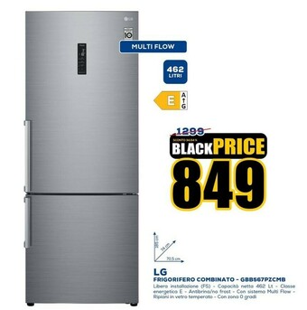Euronics LG GBB567PZCMB Frigorifero Con Congelatore Libera Installazione 462 L E Acciaio Inossidabile offerta