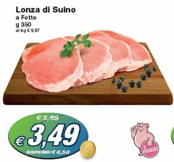 Prix Quality Lonza di Suino a Fette g 350 offerta