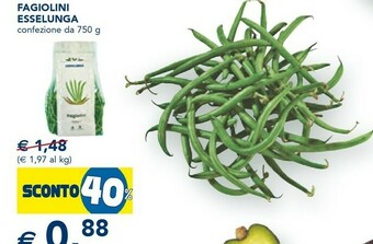 Esselunga Esselunga - Fagiolini Finissimi Surgelati 750 G(ml) offerta