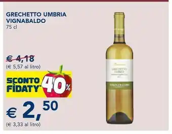 Esselunga Vignabaldo Grechetto Umbra 750 G(ml) offerta
