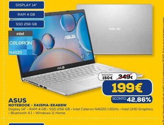 Euronics Asus notebook offerta