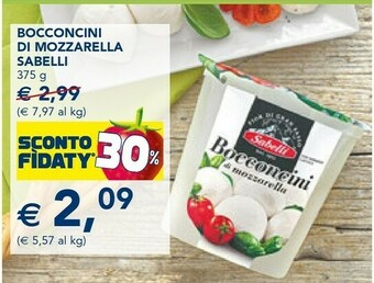 Sabelli Bocconcini Di Mozzarella Fior Di Sasso 375 G(ml)