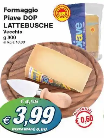 Prix Quality Lattebusche Formaggio Piave DOP Vecchio g 300 offerta