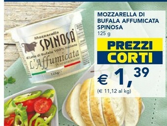 Esselunga Spinosa Mozzarella Di Bufala Affumicata 125 G offerta