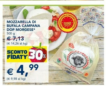 Esselunga Morgese Mozzarella Di Bufala Campana Dop offerta