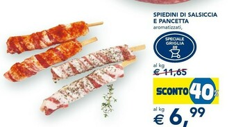 Esselunga Spiedini Di Salsiccia E Pancetta Aromatizzati offerta