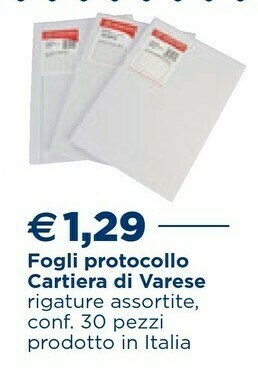 Esselunga Fogli Protocollo Cartiera Di Varese offerta