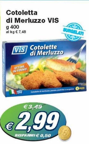 Vis Cotoletta di Merluzzo g 400