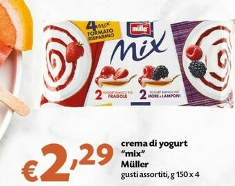 Pam Muller - Mix Yogurt Bianco Più Fragole 150 G(ml) offerta