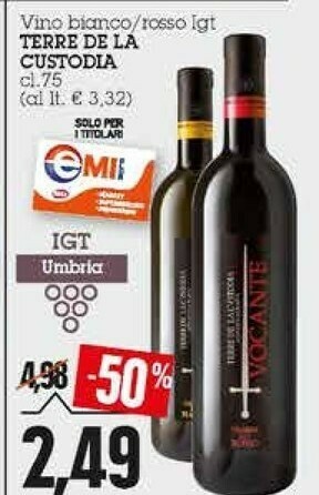 Emi Supermercati Vino rosso offerta