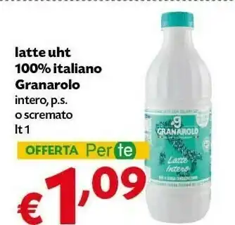 Pam Granarolo Granarolo - Latte UHT Parzialmente Scremato A Lunga Conservazione 1000 G(ml) offerta