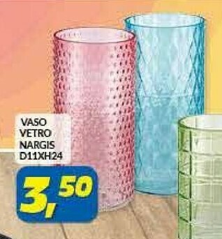 Risparmio Casa Vaso Vetro Nargis D11XH24 offerta