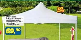 Risparmio Casa Gazebo 3X3M Struttura In Acciaio offerta