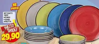 Risparmio Casa Set Piatti 18 Pz Fondi, Piani, Frutti offerta