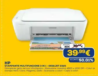 Euronics Hp stampante multifunzione 3 in 1 - deskjet 2320 offerta