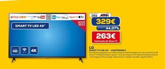 Euronics Lg smart tv led 43" offerta