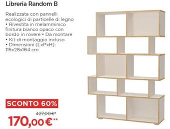 Libreria Random B 115x28x164 cm