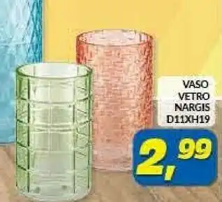 Risparmio Casa Vaso Vetro Nargis D11XH19 offerta