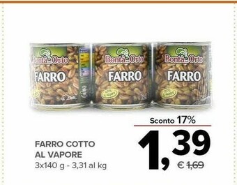 Todis Bonta Dell'Orto Farro Cotto Al Vapore offerta
