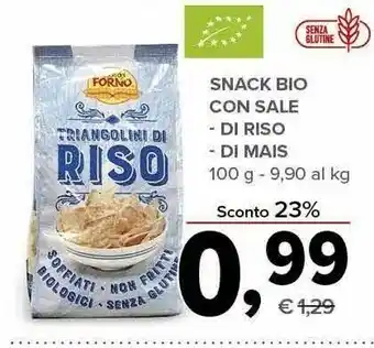 Todis I Tesori Del Forno Snack Bio Con Sale /di Riso /di Mais offerta