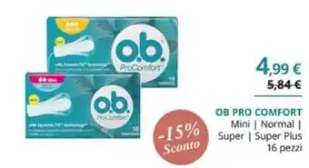 OB Pro Comfort Mini | Normal | Super | Super Plus 16 Pezzi