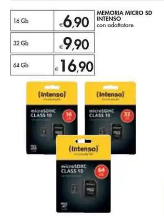 Bennet Memoria Micro SD Intenso 16 Gb offerta