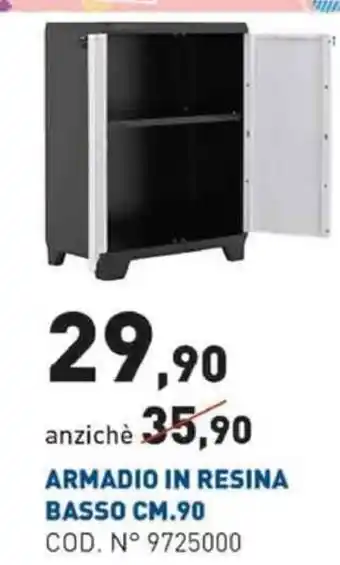 Scaramuzza Armadio In Resina Basso Cm.90 offerta