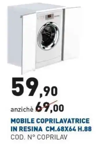 Scaramuzza Mobile Corrilavatrice In Resina cm.68x64 H.88 offerta