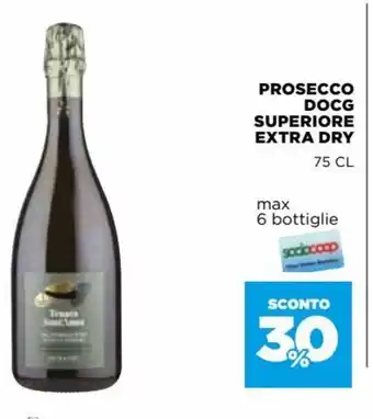 Coop Prosecco DOCG Superiore Extra Dry 75 cl max 6 bottiglie offerta