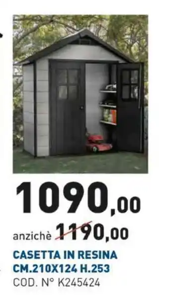 Scaramuzza Casetta In Resina Cm.210x124 H.253 offerta