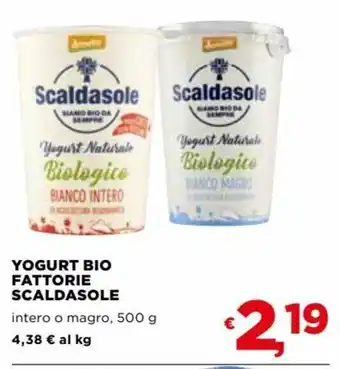 Coop Scaldasole Yogurt Bio Fattorie intero o magro, 500 g offerta