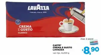Coop Lavazza Caffe' Crema E Gusto vari tipi 4 x 250 g offerta