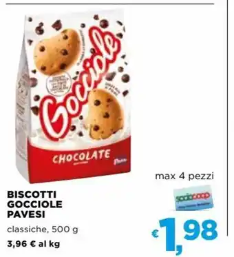 Coop Gocciole Biscotti Pavesi classiche, 500 g max 4 pezzi offerta