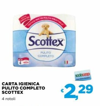 Scottex Carta Igienica Pulito Completo 4 rotoli