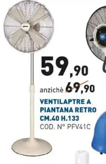 Ventilaptre A Piantana Retro Cm.40 H.133