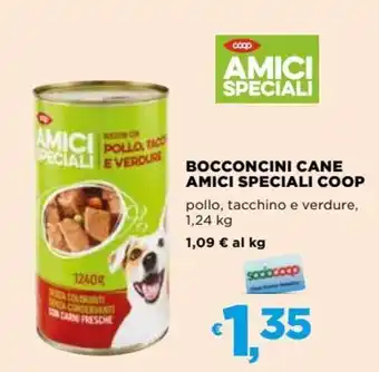 Coop Coop Amici Speciali Bocconcini Cane pollo, tacchino e verdure, 1,24 kg offerta