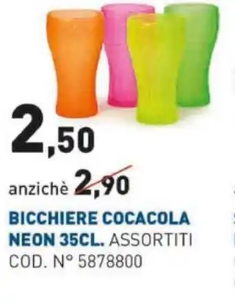 Bicchiere Cocacola Neon 35cl