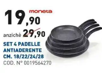 Scaramuzza Set 4 Padelle Antiaderente Cm.18/22/24/28 offerta