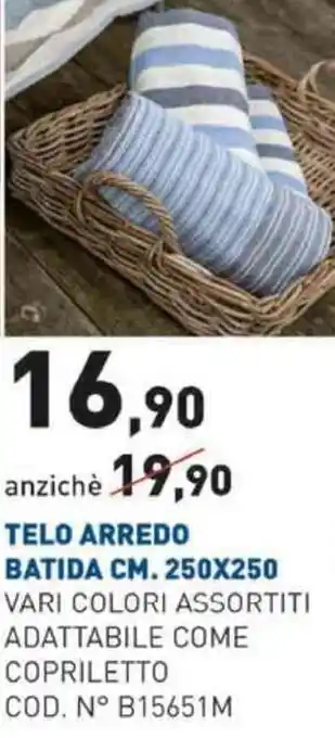 Scaramuzza Telo Arredo Batida Cm. 250x250 offerta