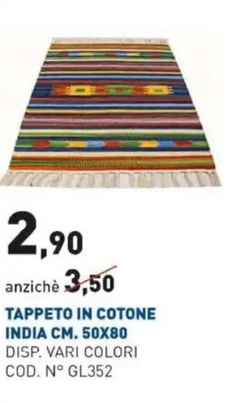 Tappeto In Cotone India Cm. 50x80