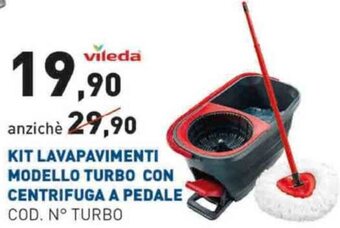 Kit Lavapavimenti Modello Turbo Con Centrifuga A Pedale