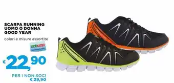 Coop Scarpa Running Uomo o Donna Good Year offerta