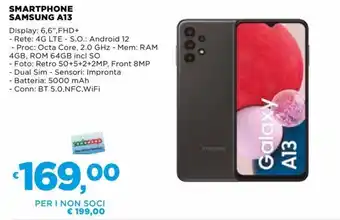 Coop Samsung Galaxy A13 Smartphone offerta