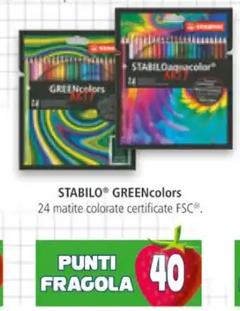 Esselunga Stabilo® Greencolors 24 Matite Colorate Certificate FSC® offerta