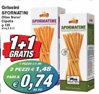 Prix Quality La Mole Sfornatini Grissini 120 g offerta