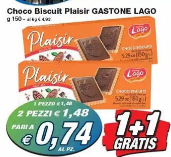 Prix Quality Gastone Lago Choco Biscuit Plaisir 150 g offerta