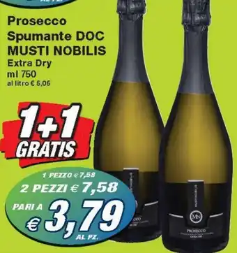 Prix Quality Musti Nobilis Prosecco Spumante DOC 750 ml offerta