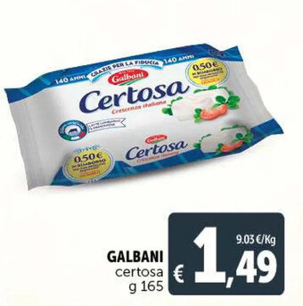 Deco Supermercati Galbani Certosa 165 g offerta